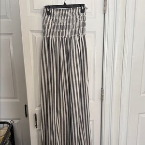 NWOT Strapless Striped Maxi Dress